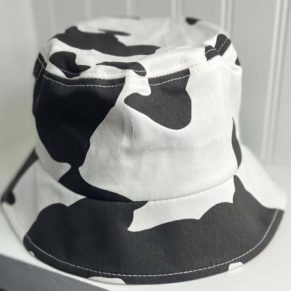 Ailis Corner White & Black Cow Bucket Hat - Picture 3 of 5